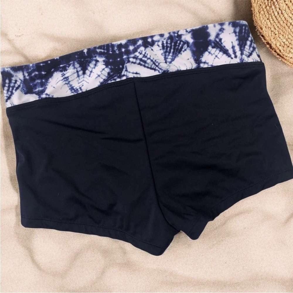Anne Cole Swim Shorts Navy Blue Boy Shorts Size Small Petite SP New